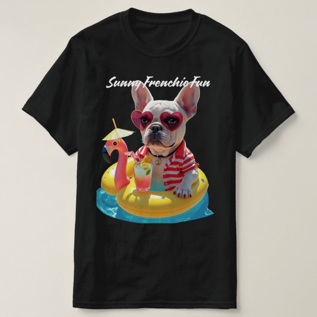 Sonniger Frenchie-Spaß T-Shirt (Design vorne)