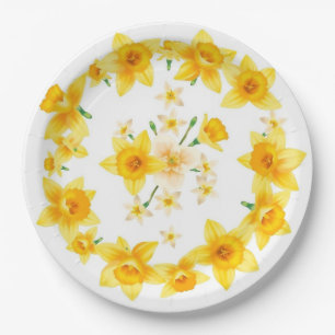 Sonniger Frühlings-Goldnarzisse Narzisse Radial Pappteller