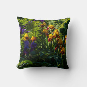 Sonniger Garten Blume Iris Naturkissen Kissen