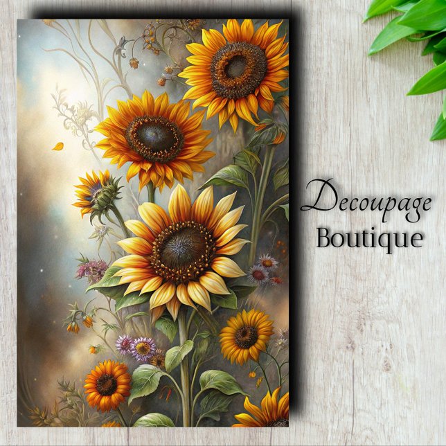 Sonniger Garten Seidenpapier (Sunny Garden Art Decoupage Tissue Paper)