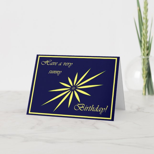 Sonniger Geburtstag! Karte (Vorderseite)