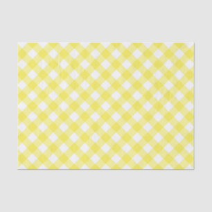 Sonniger gelber Gingham Seidenpapier