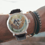 Sonniger Hang mit Sonnenbrille in einer Hängematte Armbanduhr<br><div class="desc">Diese Uhr ist mit einem lustigen Faultier und einer Sonnenbrille in einer Hängematte im Dschungel ausgestattet. Ein lustiges Motiv für jeden mit Spaß! Coole Geschenkidee für Männer,  cooles Vatertagsgeschenk".</div>