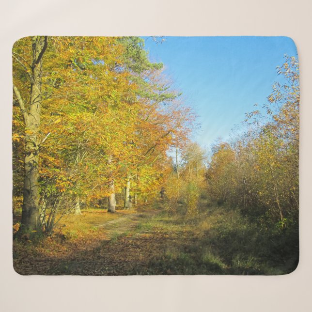 Sonniger Herbstspaziergang - Personalisiert Sherpadecke (Vorderseite (Horizontal))