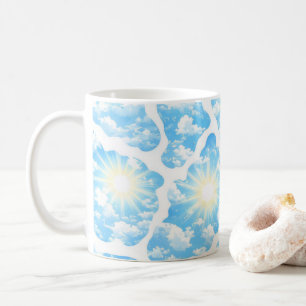 Sonniger Himmel Wolkenmuster Kaffeetasse
