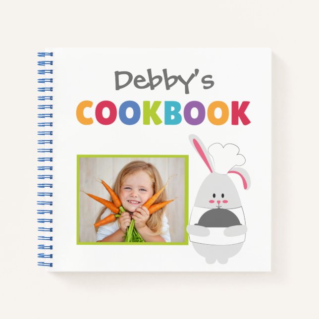 Sonniger Koch Personalisiert Kids Kochbuch (Foto h Notizbuch (Vorderseite)