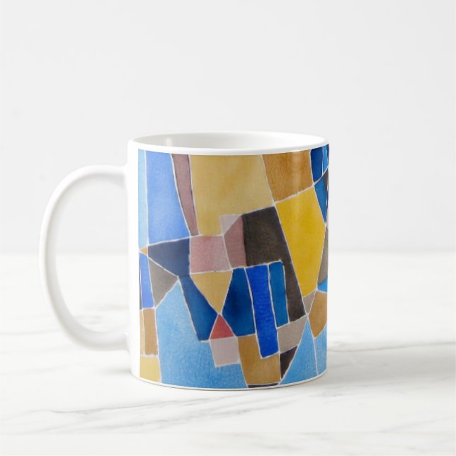 Sonniger kubistischer Morgen Kaffeetasse (Links)