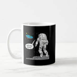 Sonniger Mond landend, flache Erde, das Ist zum Ko Kaffeetasse