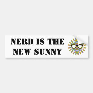 Sonniger Nerd Brille + Ihr Backgr. Ideen Autoaufkleber