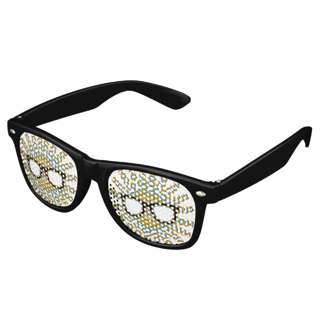 Sonniger Nerd Brille + Ihr Backgr. Ideen Sonnenbrille (Schrägansicht)