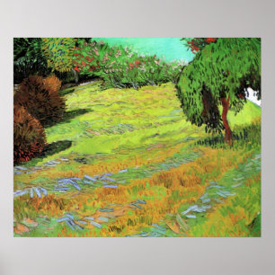 Sonniger Rasen in einem öffentlichen Park von Vinc Poster