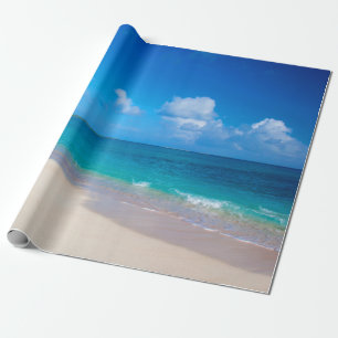 Sonniger Sandstrand von Tropical Island Beach Geschenkpapier