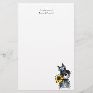 Sonniger Schnauzer-Klassiker Briefpapier