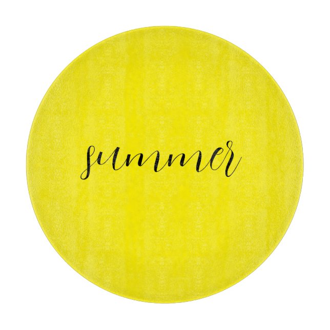 Sonniger Sommergelber Bogen Schneidebrett (Vorderseite)