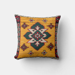 Sonniger Splendor: Gelbe Kilim-Kissen Kissen