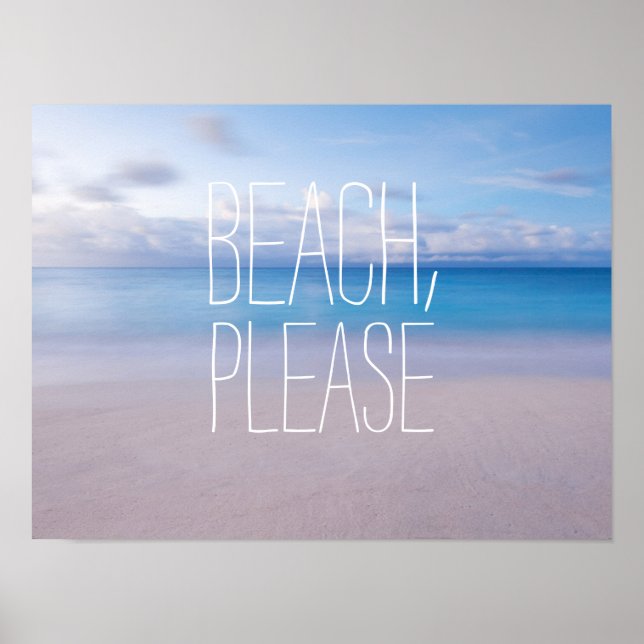 Sonniger Strand bitte Ozean Foto Hipster wanderlus Poster (Vorne)