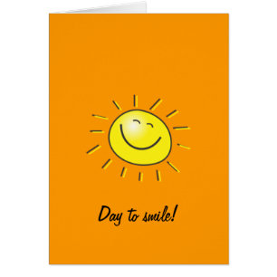 Sonniger Tag, lächelnde Sonne, Tag zum zu lächel