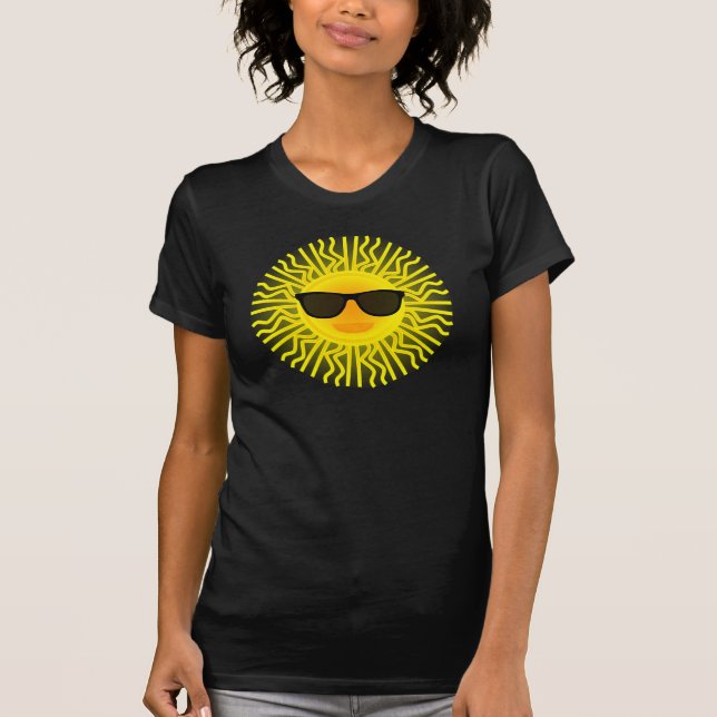Sonniger Tag Sun Rays tropisches T-Shirt (Vorderseite)