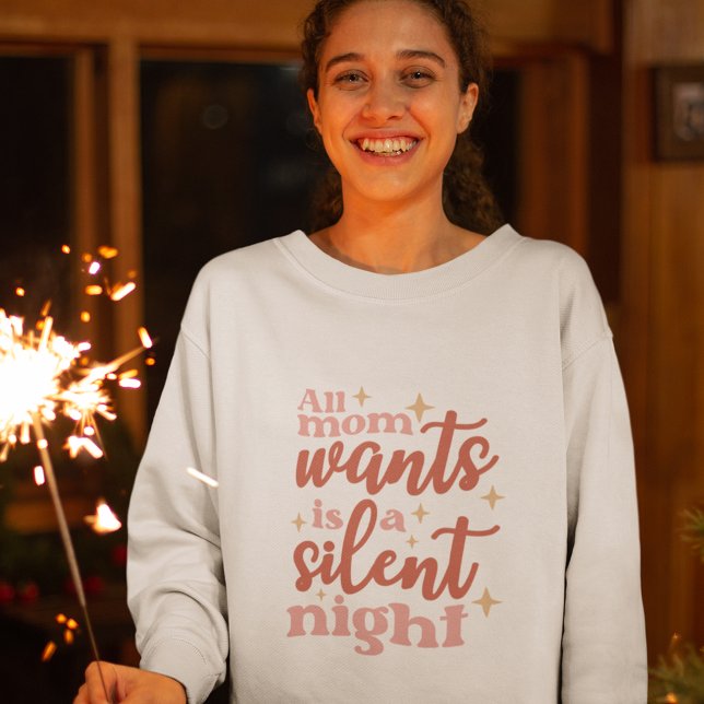 Sonniger und Niedlicher Weihnachtsurlaub Stille Na Sweatshirt (Von Creator hochgeladen)