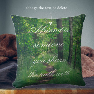 Sonniger Waldweg Kissen