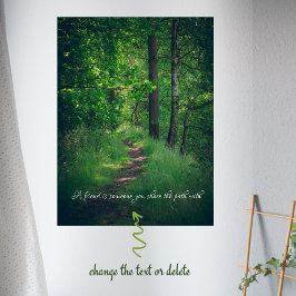 Sonniger Waldweg Poster
