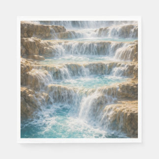 Sonniger Wasserfall-Canyon Serviette