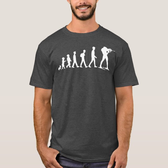 Sonniges Biathlon Winterski Skivergnügen Skivergnü T-Shirt (Vorderseite)