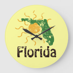 Sonniges Florida Große Wanduhr