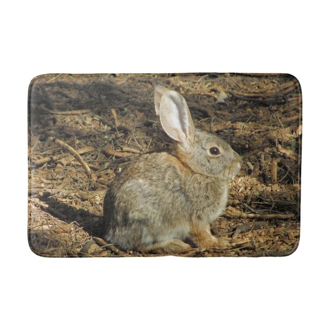 Sonniges Foto Kleines Kaninchen in Sonnenschein Na Badematte (Vorderseite)