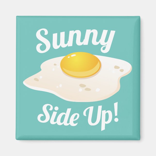 Sonniges Frühstück mit frittiertem Ei Magnet (Vorne)