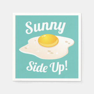 Sonniges Frühstück mit frittiertem Ei Serviette