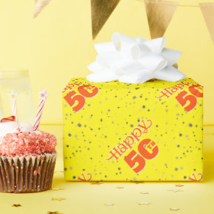 SONNIGES GELB 50ER GESCHENKPAPIER