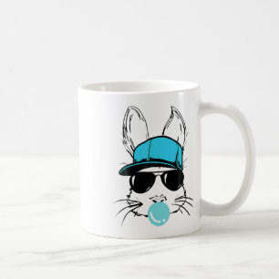 Sonniges Gesicht mit Hut Sungles Bubble Gum Ostert Kaffeetasse