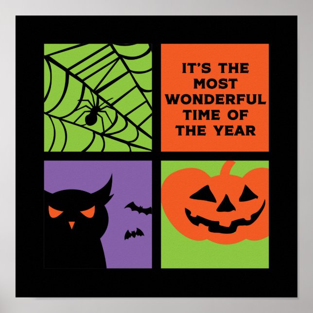 Sonniges Halloween Die schönste Zeit des Jahres Poster (Vorne)