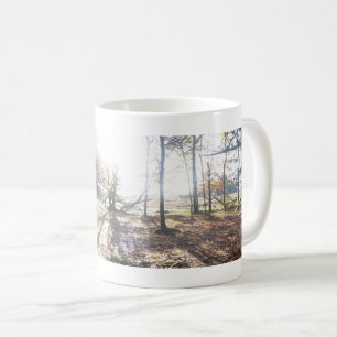 Sonniges Holz Panorama Landschaft Tasse