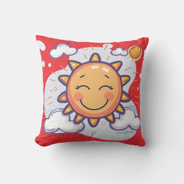 Sonniges Lächeln Kissen werfen - Brighten Sie jede (Vorderseite)