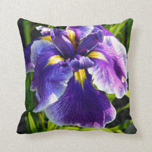 Sonniges lila Iris-Kissen Kissen