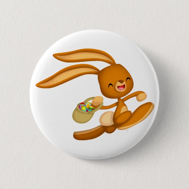 Sonniges Ostern auf Loose! Cartoon Button Abzeiche (Vorderseite)