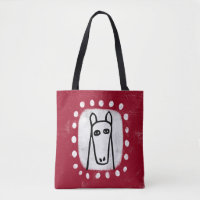 Sonniges Pferd auf der Red Tote Tasche
