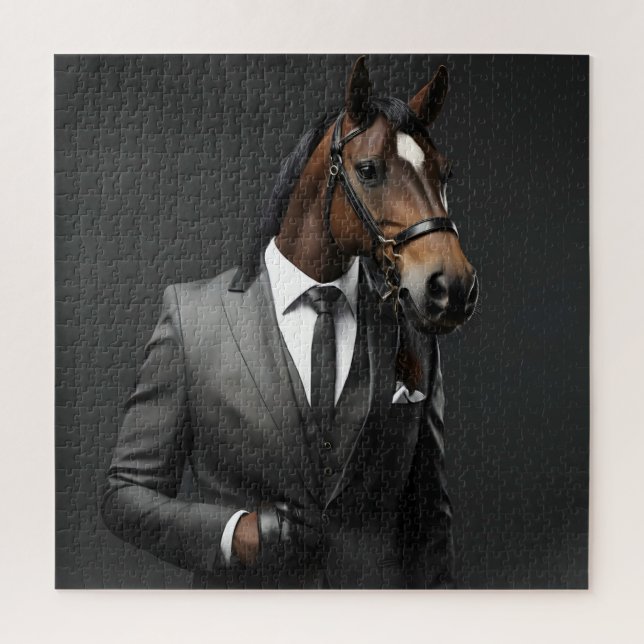 Sonniges Pferd im Anzug (Vertikal)