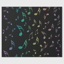 Sonniges Regenbogen-musikalische Geschenkpapier