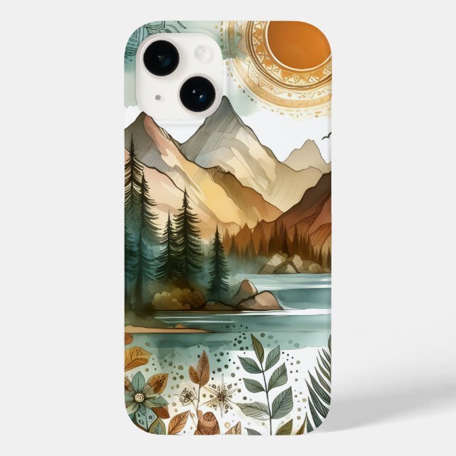 Sonniges Rustikales Boho Naturschutzgebiet Gebirgs Case-Mate iPhone 14 Hülle (Rückseite)