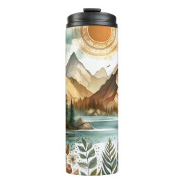 Sonniges Rustikales Boho Naturschutzgebiet Gebirgs Thermosbecher