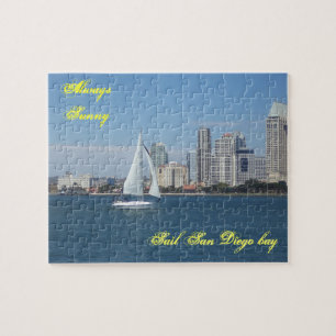 Sonniges San Diego Bucht-Puzzlespiel und