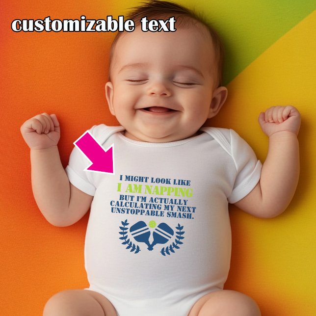 Sonniges Schlafen Baby Strampler (Cute and funny baby pickleball bodysuit)