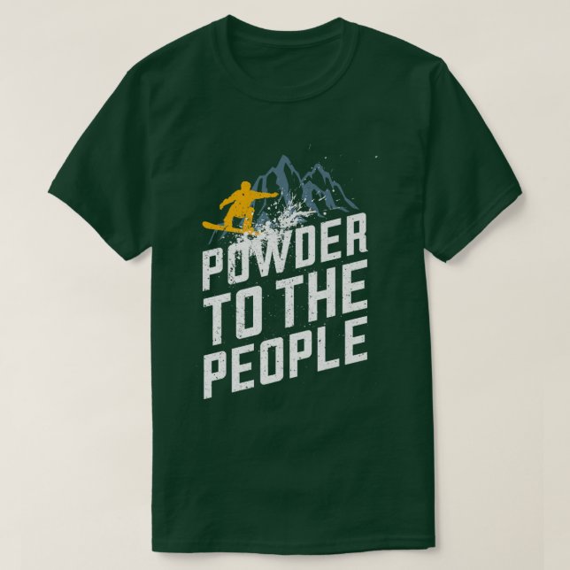 Sonniges Schneeballpulver für die Wintersportler T-Shirt (Design vorne)