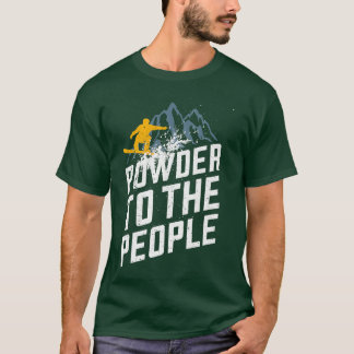 Sonniges Schneeballpulver für die Wintersportler T-Shirt