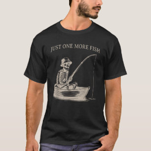 Sonniges Skelett Fischen nur noch ein Fisch Boot T-Shirt