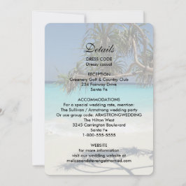 Sonniges Tropical Beach Ocean Paradise Hochzeitsde Einladung