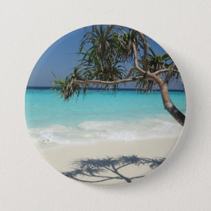Sonniges tropisches Strandparadies Button